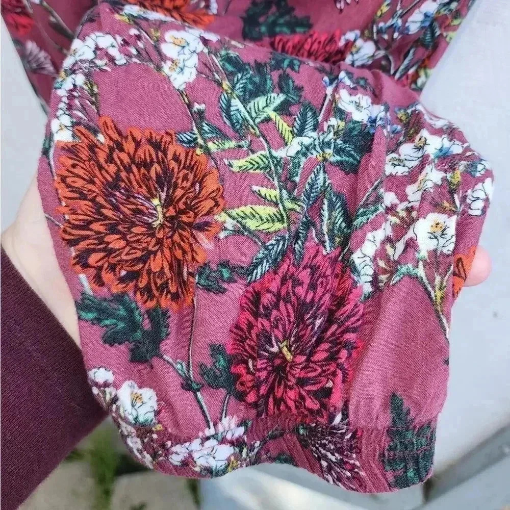 Beach Riot Colorful Floral Jogger Pants Boho Loungewear with Pockets S - Picture 4 of 7